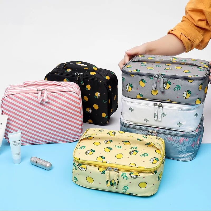 Colorful Promotional Blank Wholesale Cosmetic Bag Travel Luggage Pouch Custom Toiletry Portable Make up Case