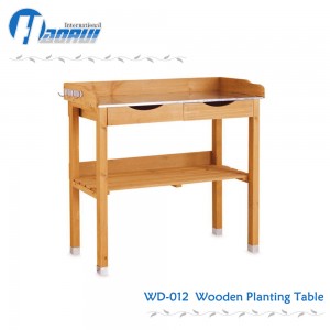 Wooden planting table
