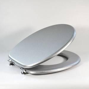 MDF Toilet Seat – Glitter Silver