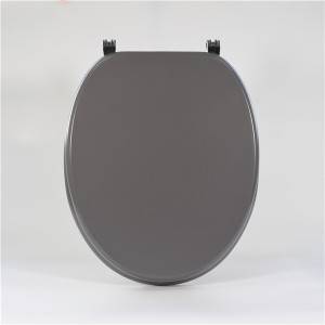 Quality Inspection for Decorated Toilet Lid - MDF Wood Toilet Seat – Matte Grey – Haorui