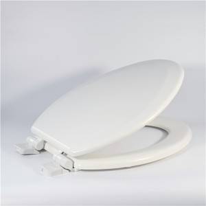 Molded Wood Toilet Seat – White Type (19inch)