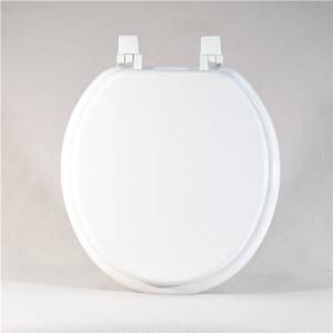 Molded Wood Toilet Seat – White Type (17inch)