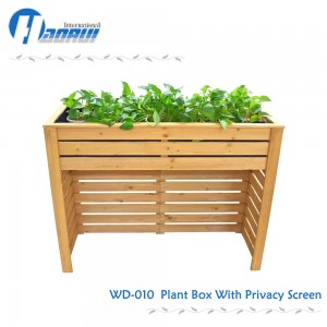 Plant Box With Privacy Screen