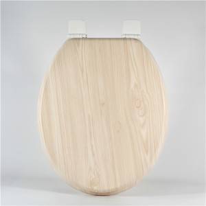 Factory directly supply Antibacterial Toilet Lid - MDF Toilet Seat – Light Wood Line – Haorui