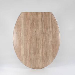 factory low price Starfish Toilet Lid - Duroplast Toilet Seat  – Wood Line – Haorui