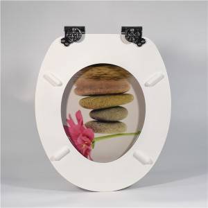 MDF Toilet Seat – Red Flower