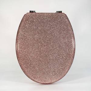 Polyresin Toilet Seat – Glitter Pink
