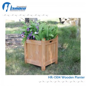 Outdoor garden wood planter