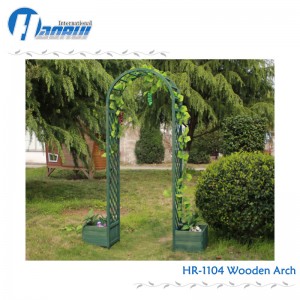 Wood trellis arch for garden