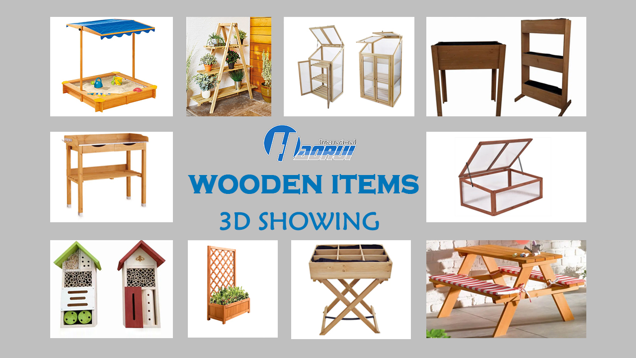 3D Showing of Haorui wooden items