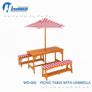 Children’s Picnic table with Bench & umbrella