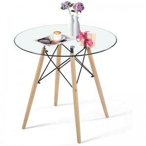 High-Quality Cheap Round Dining Table Manufacturers Suppliers –  Glass top dining table sets  – Haosi