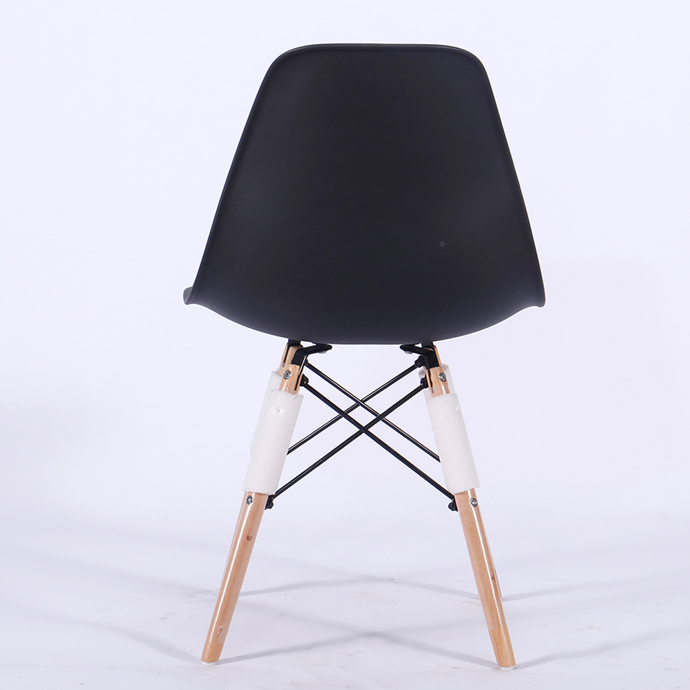 High Quality Eames Molded Plastic Dining Chair with Wooden Dowel Base