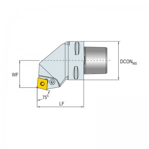 Harlingen PSC Turning Toolholder PCRNR/L Precision Coolant Design, Coolant Pressure 150 Bar