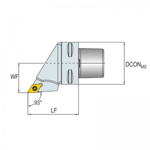Harlingen PSC Conversus Toolholder SDJCR/L Precision Coolant Design, Coolant Pressure 150 Bar