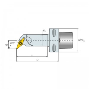 Harlingen PSC Turning Toolholder SVQBR/L Precision Coolant Design, Coolant Pressure 150 Bar