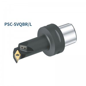 Harlingen PSC Tig Toolholder SVQBR/L Precision Coolant Tsim, Coolant Siab 150 Bar