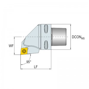 Harlingen PSC Drejeværktøjsholder SCLCR/L Precision Coolant Design, Kølevæsketryk 150 Bar