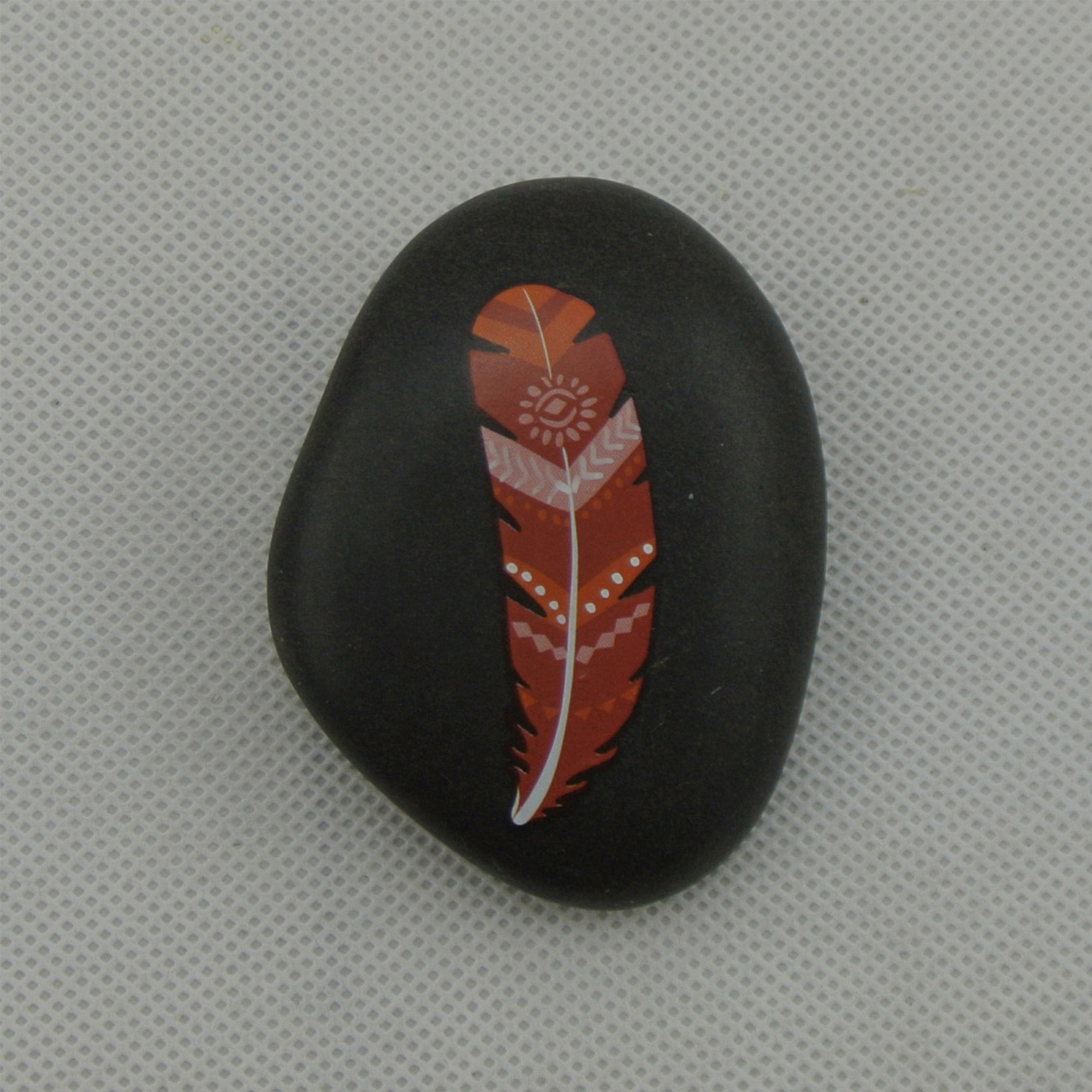 pebble stone polish river pebble with customized handpainted design pebble stone