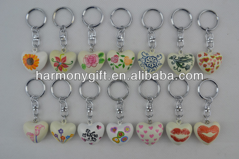OEM/ODM Factory Stone With Printings - handpainted sound heart with keychain 3cm – Harmony