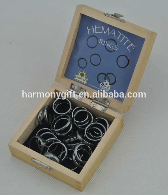 2020 Latest Design Lava Stone - 32pcs hemitate ring in a wooden box – Harmony