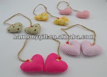 Top Quality Lucky Stone - Item 6940 fabric pair hearts with jute rope – Harmony