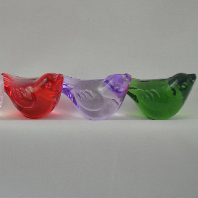 OEM manufacturer Round Glass Pebbles – glass love bird glass statue bird glass bird – Harmony