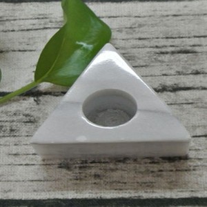 stone candle holder marble triangle shape candle holder
