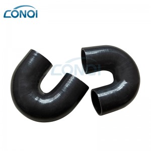 Manufacturer Supply High Temperature Resistance 180 Degree Elbow Silicone Tube Rubber Hose