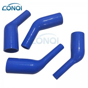 Factory Wholesale Customized No Smell Ageing Resistance 45 Degree Reducer Silicone Hose Car Reinforced Silicone Hose Pipe