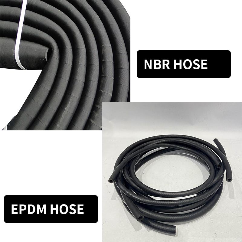 NBR (nitrile rubber) and EPDM (ethylene propylene diene monomer) material dif...