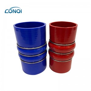 CONQI Factory PriceWholesale Customized Auto Silicone Braided Hose Red Steel Wire Silicone Hump Hose