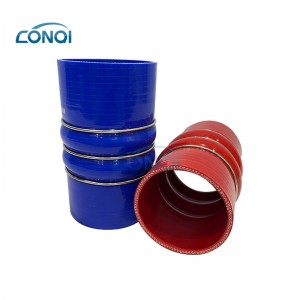CONQI Factory PriceWholesale Customized Auto Silicone Braided Hose Red Steel Wire Silicone Hump Hose