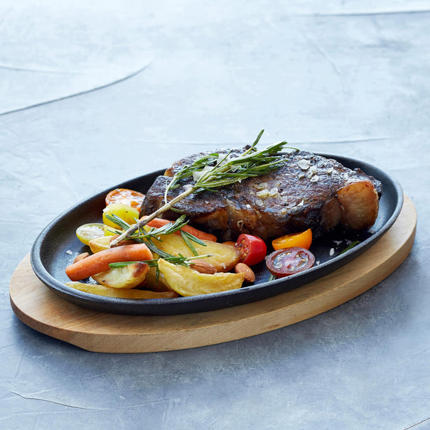 cast iron sizzling plate