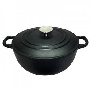 Non Stick Enamel Coating Good Sealing Lightweight for All Heat Source Pot’s Body Cast Iron Soup Pot 2.5 L