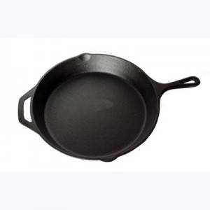 Cookware Non-Stick Skillet Black Cast Iron Flat Bottom for Gas Stove