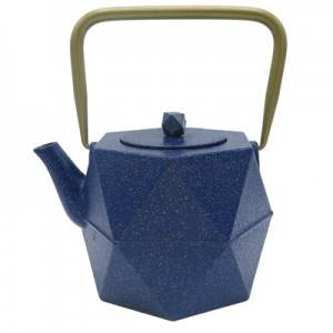 Stovetop Safe Cast Iron Tea Kettle Coated with Enameled Interior for 30 oz (900 ml)