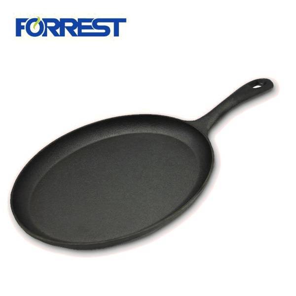 Cheap PriceList for Colorful Cast Iron Cookware - Pre-seasoned cast iron oval fajita skillet – Forrest