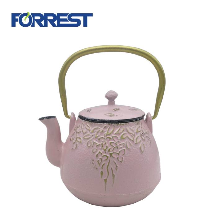 Teapot Teaware Cast Iron Flat Bottom Tea Pot with Handle Tea Teapot