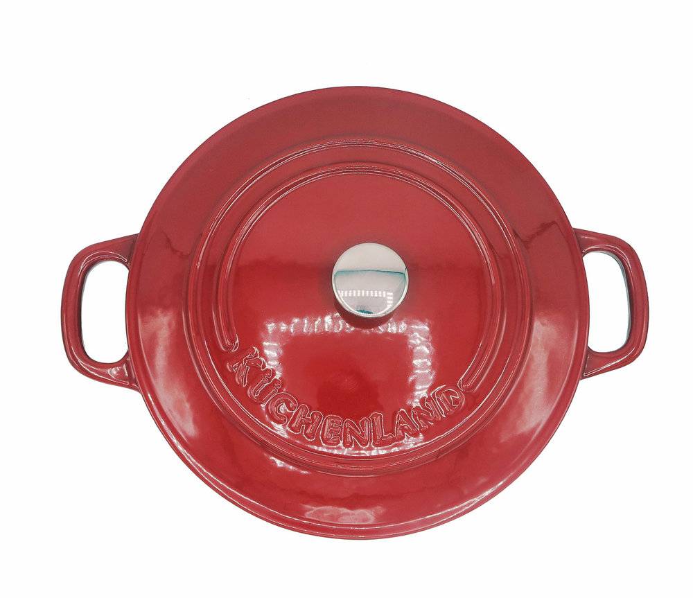 Enamel cookware casseroles Red color enamel cast iron casserole