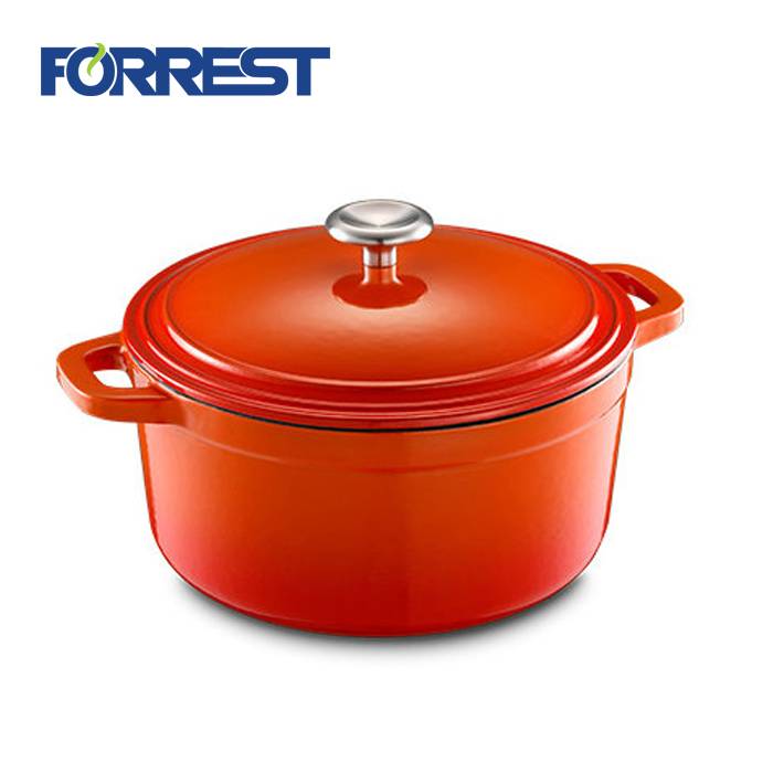 Original Factory High End Cast Iron Skillet - Cast iron round enamel casserole cookware – Forrest
