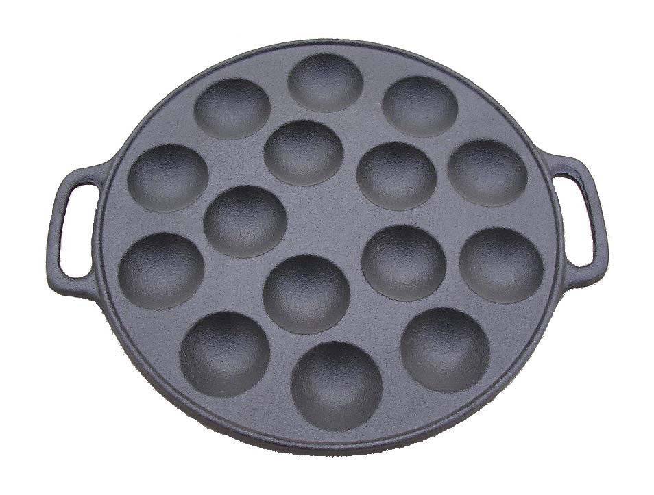 Preseasoned cast iron cookware  Bakeware takoyaki pan Baking Round Pan Cake pan 15Holes  FDA, LFGB,Eurofins approved