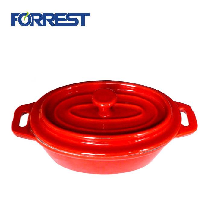 Hot Sale Cast Iron Cookware Set Oval Casserole Serving Dish