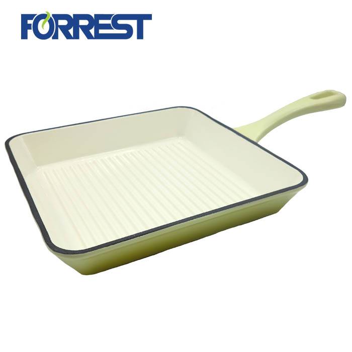Wholesale Dealers of Cast Iron Bakeware - Enameled Square Cast Iron Frying Pan – Forrest