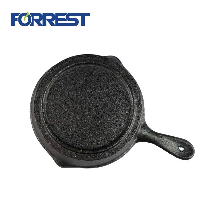 Hot sale  Cast Iron Pan Skiillet Dish Cookware Frying Pan With Wooden Base