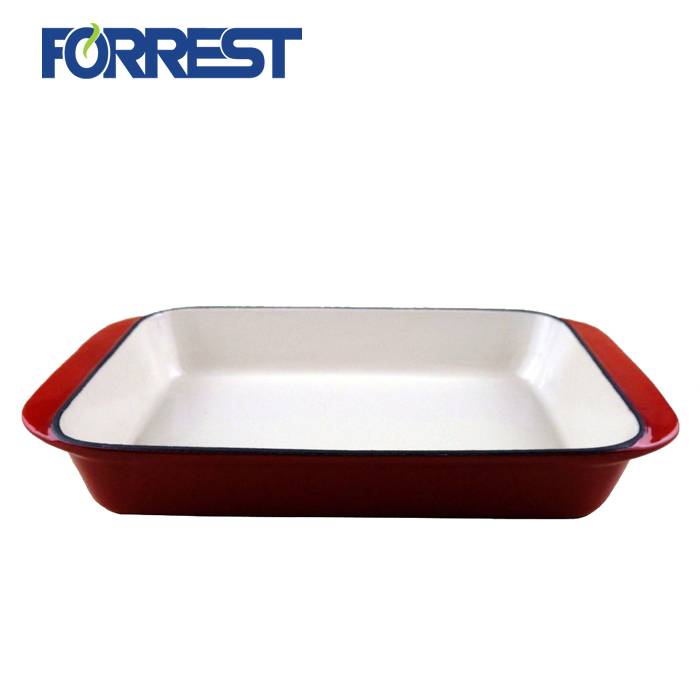 Competitive Price for Cast Iron Enameled Casserole - Rectangular Cooking Pot Chef's Classic Cast Iron Enameled Baking Dish Roasting Lassagan Pan – Forrest