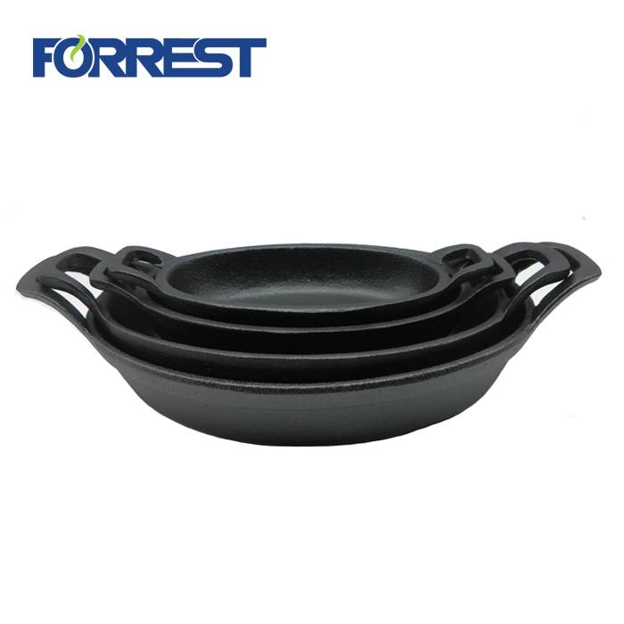 Chinese wholesale Cast Iron Grill Griddle - Cast Iron 3 Frying pan Set of 3 Cast Iron Frying Pans – Forrest