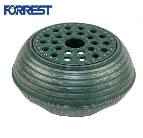 Portable cast iron teapot stove in green