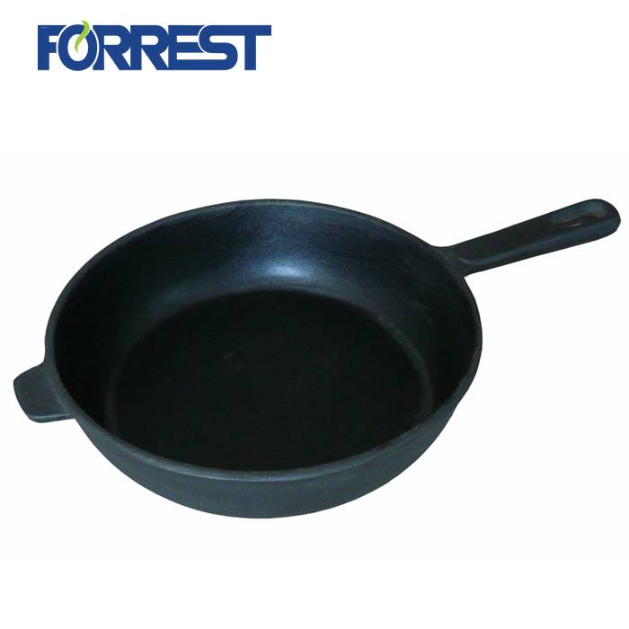Cast iron skillet wok pan