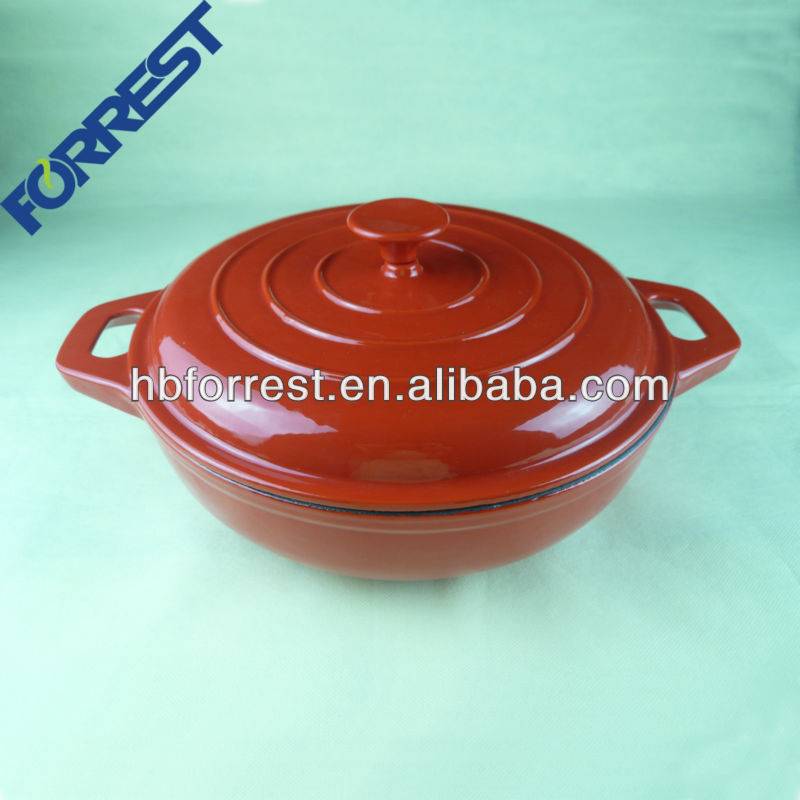 Whosale Enameled Dunch Oven Pot Cast Iron Shallow Casserole Dish With Lid